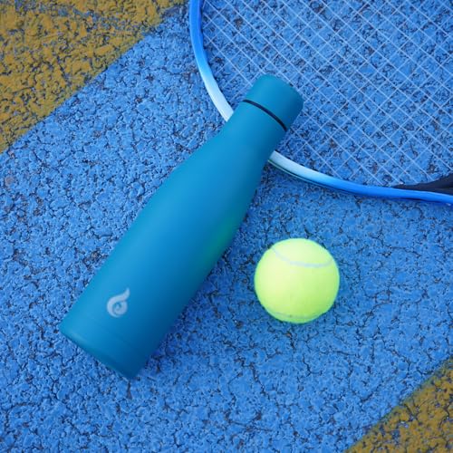 Image of BJPKPK Insulated Water Bottle 12oz Small Stainless Steel Water Bottles Reusable Metal Thermal Keep Cold and Hot,Laguna
