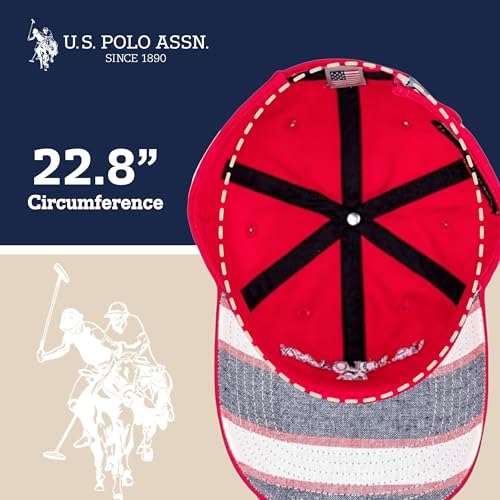 Image of U.S. Polo ASSN. Unisex Adult Baseball Cap, 100% Cotton Adjustable Dad Hat for Men and Women, Since 1890 and Horse Logo