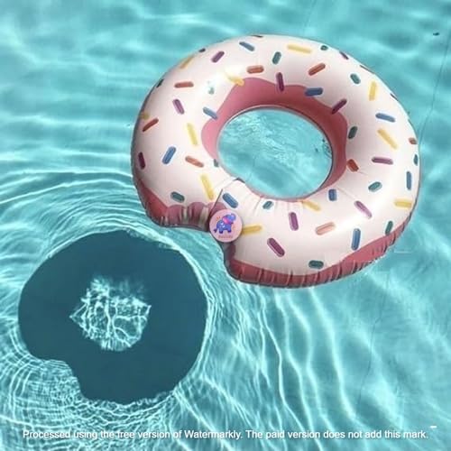 Image of Rainbow Donut 42IN Inflatable Swimming Tube for Adult |Pool Floater for Summer Trips| Swim Ring for Kids | Anti-flip Circle Float for Lake, Beach| Floating Lounge for Swimmers Training