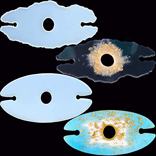 Molde de resina para estante de vino de 2 piezas, molde de silicona para copa de vino, molde de resina epoxi para estante de copa de vino, molde de resina para decoración del hogar