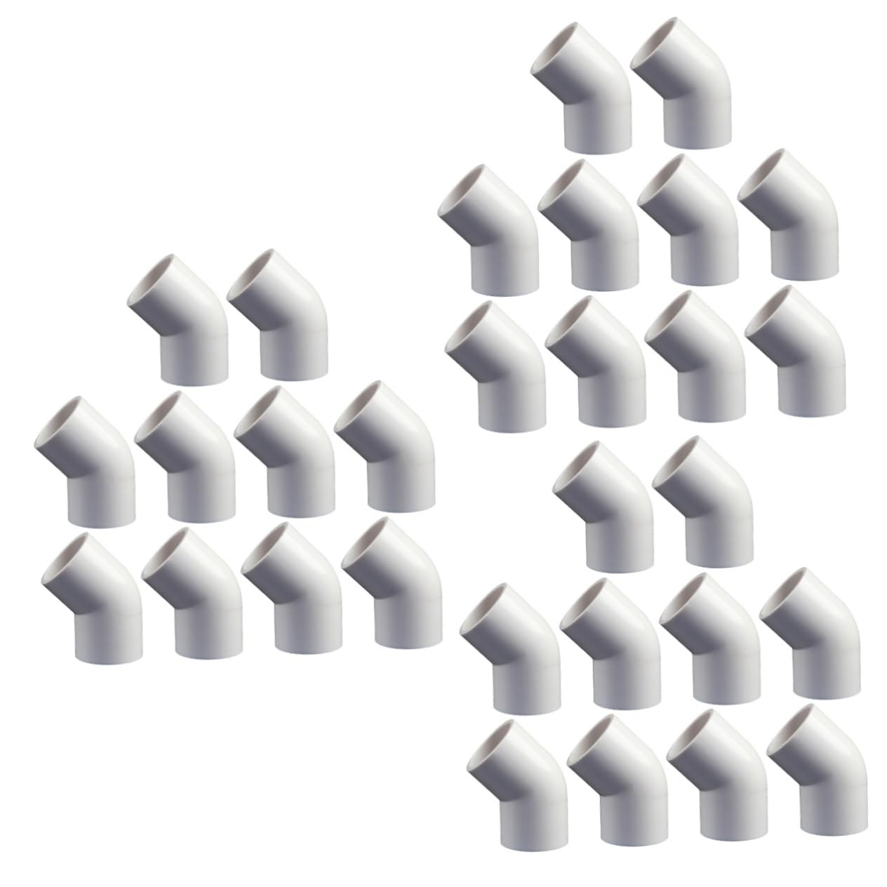 Alipis 3 Set Raccordi Gomito Pvc Connettori Per Giardino E Strutture Resistente E Pratico Per Tubazioni E Riparazioni Alta Professionale 10 Pezzi*3