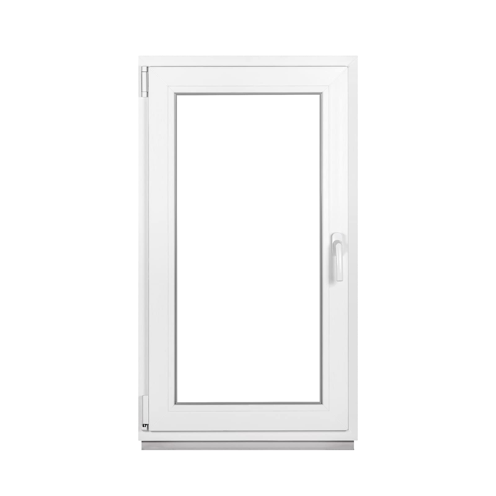 Premium Kellerfenster Von Fenstiger - Kunststofffenster Weiß BxH 500 x 1000 mm - Garagenfenster/Gartenhaus Fenster BxH 50 x 100 cm 2-fach Verglast - Din Links-Funktion Dreh Kipp Fenster-Alle Größen