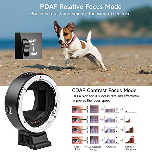 VILTROX EF-NEX IV Lens Mount Adapter CDAF/PDAF with Aperture Control EXIF Transmitting Auto Focus Adapter for Canon EF/EF-S Lens to Sony A9 A7RIII A7RII A7III A7II A6300 A6500 E-Mount Cameras - Image 4