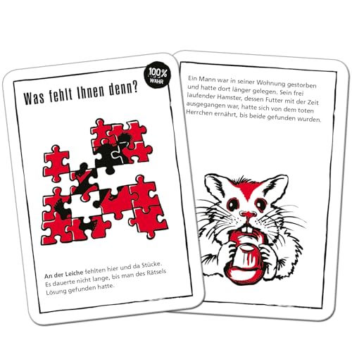 Stadtkrimis Exit Escape Stadtführung Moses. Black Stories Tsokos – 50 morbide Kriminalfälle aus der Welt der Rechtsmedizin, True-Crime-Rätselspiel mit realen forensischen Fällen, spannendes Kartenspiel ab 16 Jahren