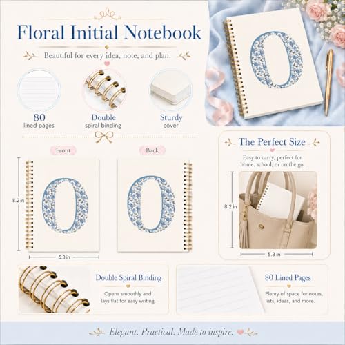 Carnet de notes avec initiale O - Ne perdez plus vos idées grâce à ce cahier fille compact - 6