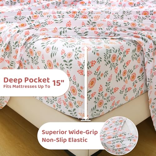Save on Mooreeke Queen Floral Microfiber Sheet Set - Price Drop to $13.63