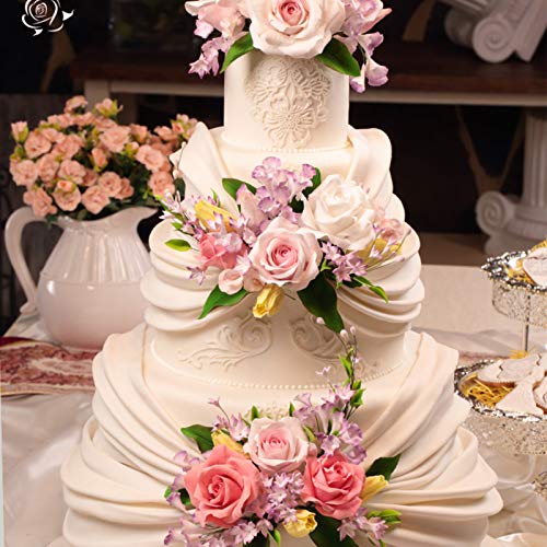 14 Pcs Rose Leaves Cutter Set Rose Petals Silicone Fondant Mould Veining Petal Sugar Flower Making Tool Cake Decorating Gumpaste Flowers Decor #TOP5