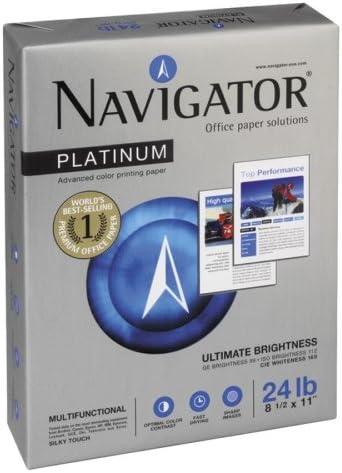 Platinum Paper, 99 Bright, 24 lb Bond Weight, 8.5 x 11, White, 500 Sheets/Ream, 5 Reams/Carton