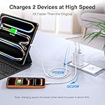 40W USB C Charger Cube, 2-Pack Wall Plug Fast Charging Block, 4-Port PD+QC Power Adapter Multiport Brick Type C Box for iPhone 17/16/15/14/13/12/11/Pro Max/XS/XR/8/7, Tablets, Cellphones - Image 3