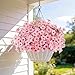 AmyHomie 20 Bundles Artificial Flowers for Outdoor Outside Spring Summer Decoration UV Resistant Faux Flowers No Fade Fake Plastic Plants Garden Porch Window Box Decorating (Pink)