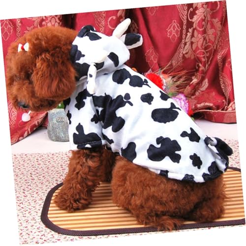 Disfraz para perro estampado de vaca, talla S miniatura 4