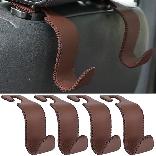 Image of 4-Pack Car Headrest Hooks Holds 55lbs Seat Storage Organizer for Bags