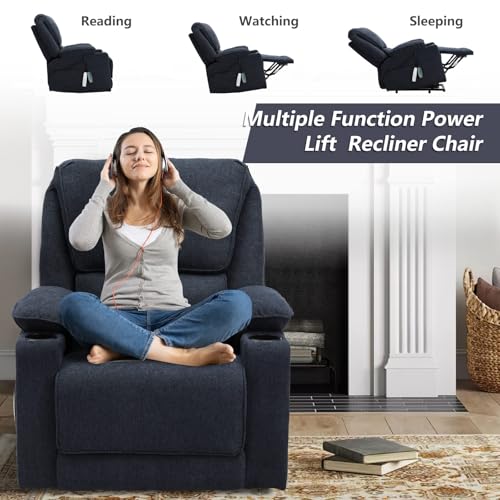 Sillón eléctrico reclinable con levantador y amplio asiento miniatura 4