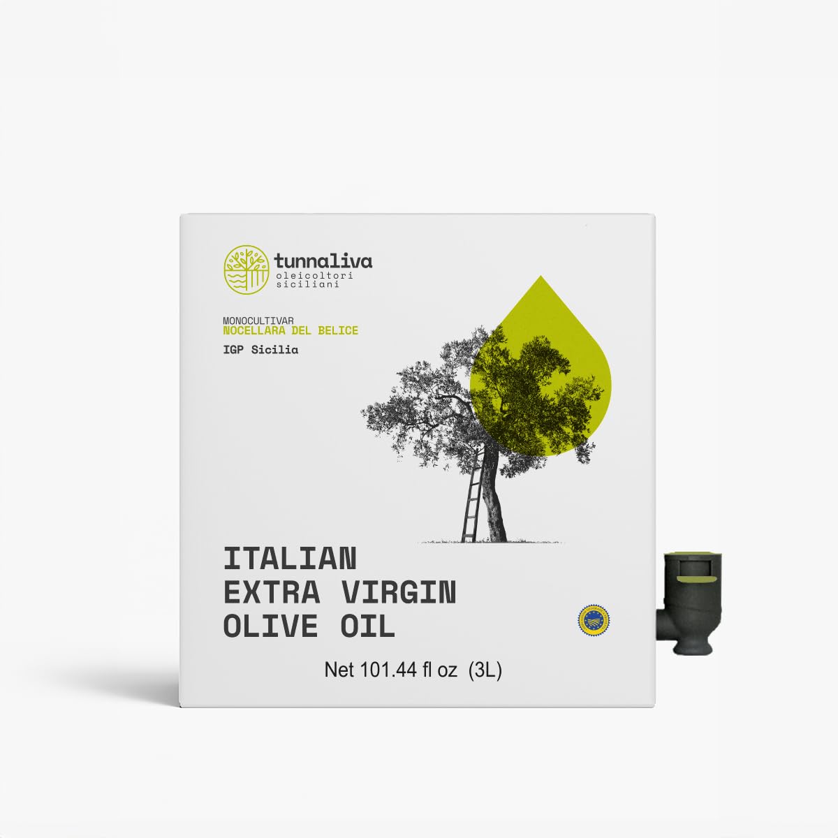 Tunnaliva EVO Oil - Italian Extra Virgin Olive Oil - 100% Nocellara del Belice - IGP Sicilia - 101,44 fl oz Bag-in-box - Image 5