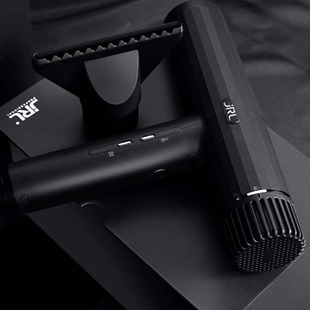 JRL Diamante, Profi Haarschneider, Barber, Trimmer, Haartrockner, Vortice, Friseur Set, Schwarz, Profi Friseur, Barber Zubehör. (Schwarz)