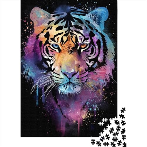 Puzzle de tigre de 1000 piezas con acabado liso para decoracion de salon elegante
