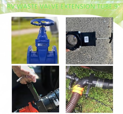 Image of RV Waste Valve Tube Extension Kit with Handle Replacements - Fits All Standard Valves 2Pcs
