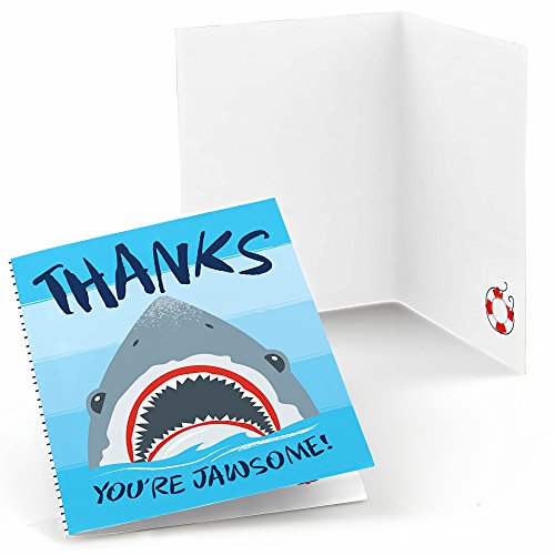 Big Dot Of Happiness Shark Zone - Jawsome Shark Party Or Birthday Party Thank You Cards (8 Count) #TOP4