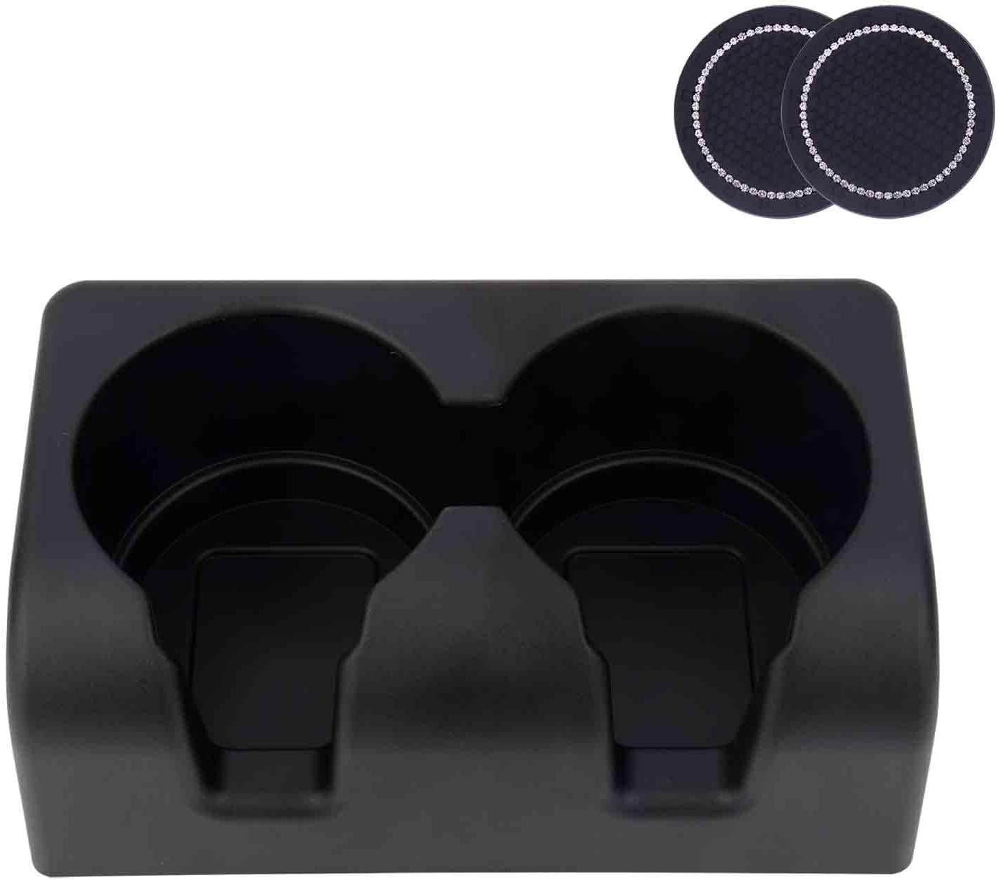 ONER Rear Seat & Center Console Insert Double Storage Cup Holder ,Compatible with 2004-2012 Chevy Colorado GMC Canyon ,Replaces# 19256630