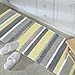 iDesign Microfiber Stripz Accent Shower Rug, Bath Mat for Master, Guest, Kids' Bathroom, Entryway, 60