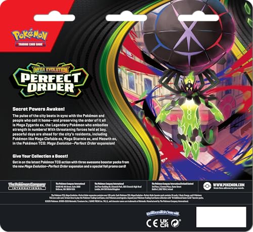 Image of Pokemon TCG: Mega Evolutions - Perfect Order 3 Pack Blister (Chikorita)