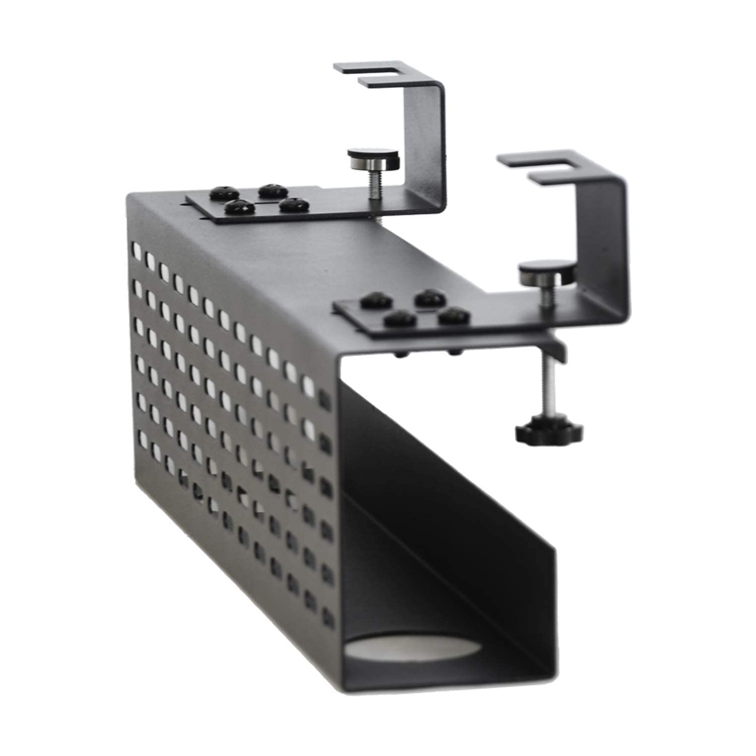 AEONS Under Desk Cable Management Tray Black Horizontal 16inch Under