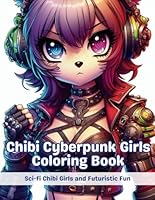 Chibi Cyberpunk Girls Coloring Book: Sci-fi Chibi Girls and Futuristic Fun - A magically fun & cute kawaii coloring book with 50 fantasy creatures ... books featuring adorable fantasy creatures) B0DJ2877CS Book Cover