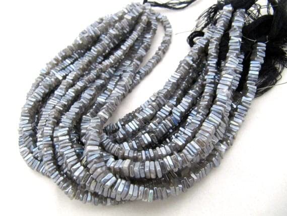 Perles en pierre de labradorite LKBEADS carrées 4mm pour fils et intercalaires