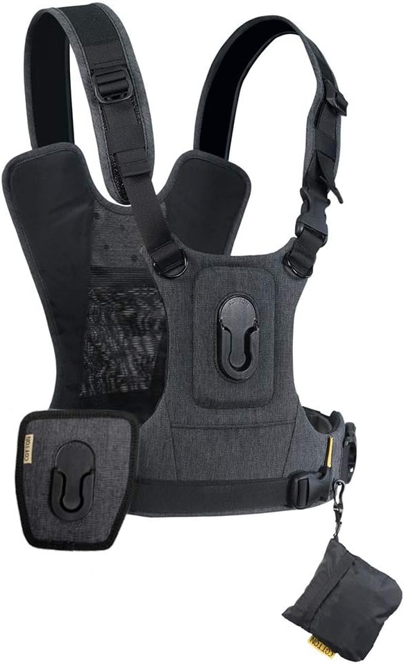 Chеареѕt 🛒 Cotton Carrier G3 Dual Camera Harness for 2 Camera's Gray