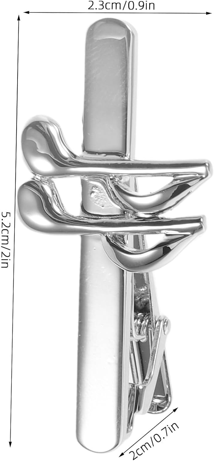 Men's Music Note Tie Clip Bar Silver Alloy for Business Suits image 2