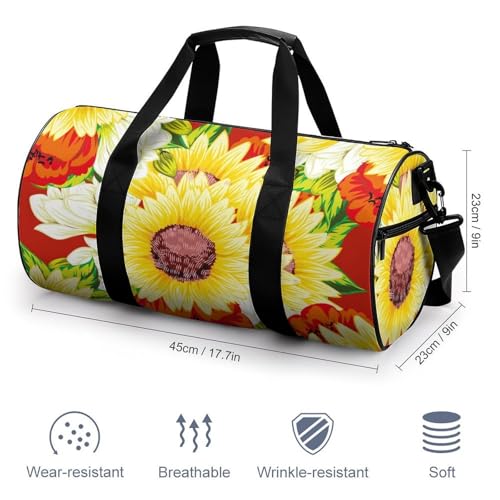Sac week-end fleurs abstraites compact fini les bagages lourds