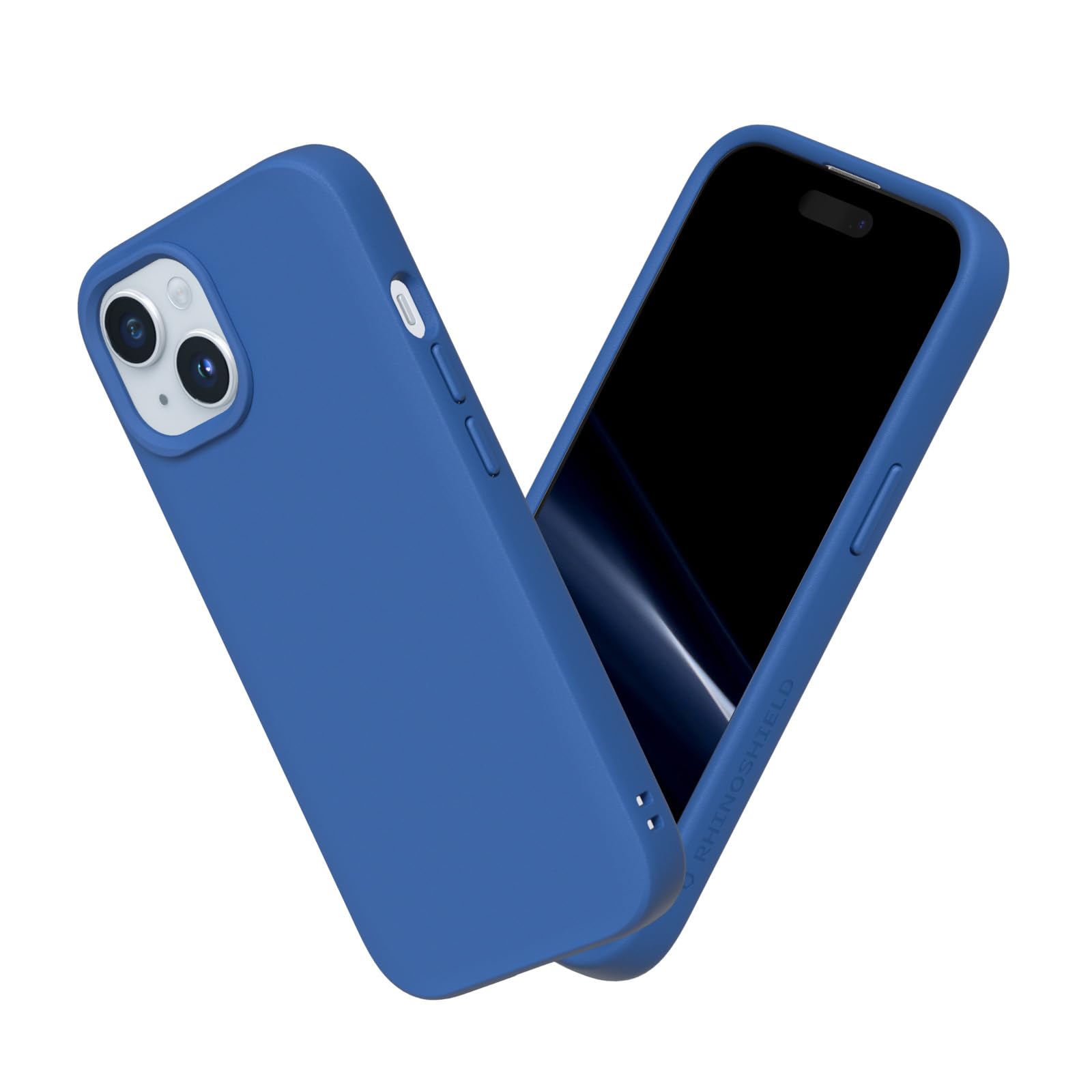 RhinoShield Case Compatible with [iPhone 15] | SolidSuit - Shock Absorbent Slim Design Protective Cover with Premium Matte Finish 3.5M / 11ft Drop Protection - Cobalt Blue