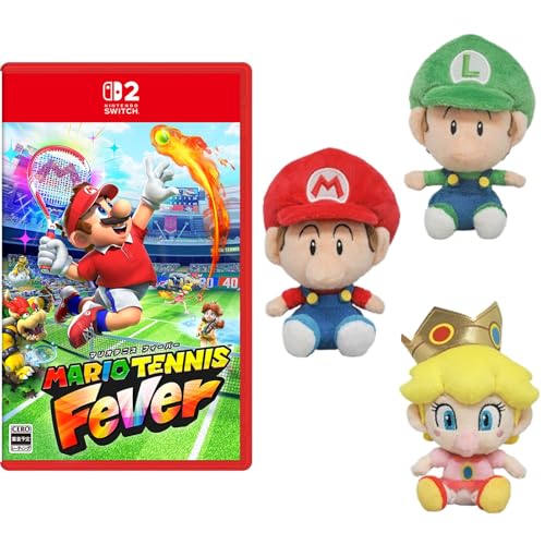 マリオテニス フィーバー -Switch2 + ベビィマリオ(S)・ベビィルイージ(S)・ベビィピーチ(S)ぬいぐるみセット & 【Amazon.co.jp限定】特典 アイテム未定 同梱