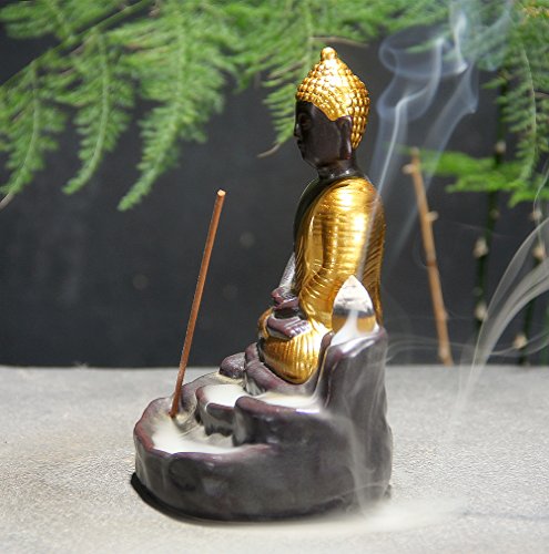 Otofy Handmade Ceramic Incense Holder, Backflow Incense Burner Figurine Incense Cone Holders Home Decor Gift Decorations Statue Ornaments thumb #4