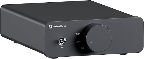 Fosi Audio Q6 Mini Desktop DAC, USB C Digital to Analog A…