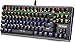 Hcman Tastiera Meccanica US Layout Mechanical Keyboard Blue Switches,Tastiera da Video Gioco, con 21 Modalità di Retroilluminazione LED