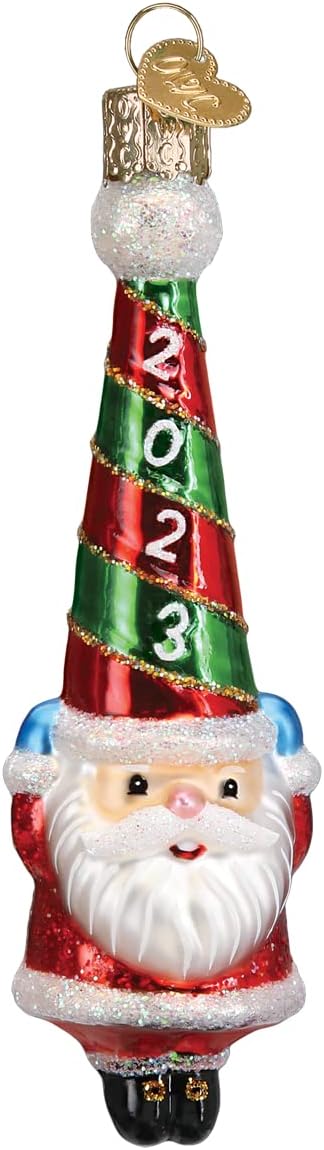 Old World Christmas 2023 Happy Santa Glass Blown Ornament for Christmas Tree
