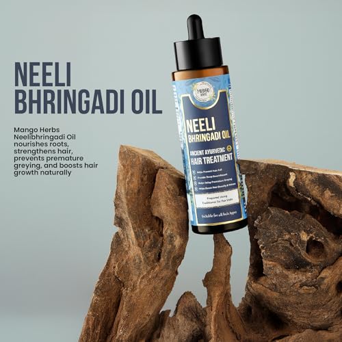 Image of Neelibhringadi Hair Oil | Ayurvedic Hair Growth & Anti Grey Oil | Neeli, Bhringraj, Indrayan, Daruhaldi, & Yashtimadhu Goat, Cow, Buffalo & Coconut milk | No Mineral Oil | 100ml