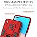 Asuwish Phone Case for Honor 50 Lite/Huawei Nova 8i with Tempered Glass Screen Protector Cover and Slim Stand Hybrid Rugged Magnetic Back Film Cell Mobile Accessories Hawaii Nova8i Women Men Red