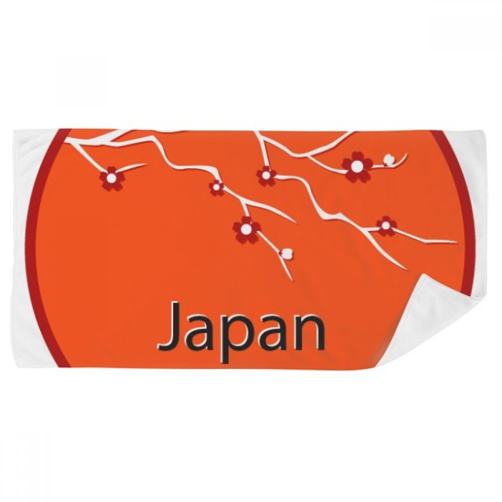 Serviette de bain motif Sakura doux linge de toilette artistique Japon