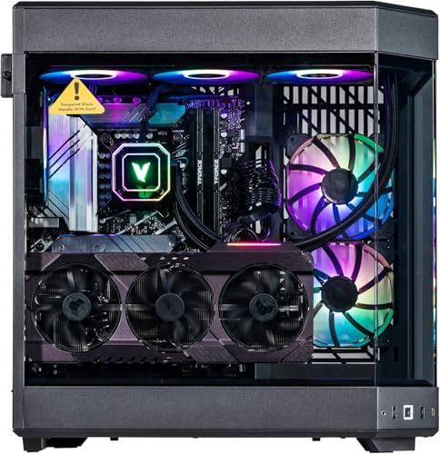 Image of Velztorm Black Praetix Custom Built Y60 Gaming Desktop PC (GeForce RTX 5080 16GB (Beats 4090), Liquid Cooled Intel i9-14900K, 64GB DDR5, 2TB PCIe SSD, 1000W PSU, WiFi 6E, Win 11 Pro)