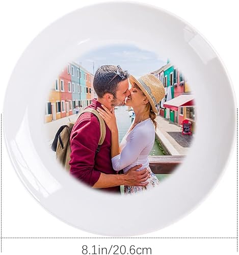 Miniatura 3 de Plato de cena personalizado de cerámica con foto personalizada con logotipo de imagen, texto, regalos conmemorativos personalizables para