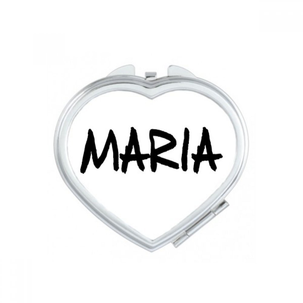 Miroir de poche Jennifer avec prénom écrit à la main et motif cœur mignon