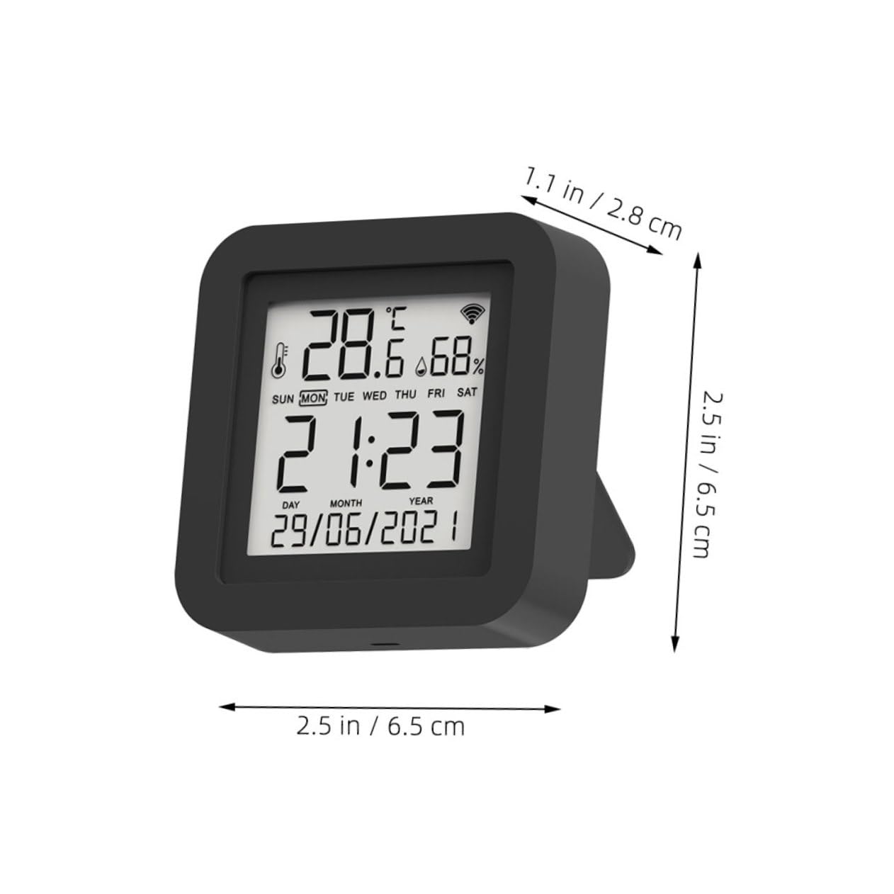 Homoyoyo Indicatore di Temperatura e Umidità Monitor Digitale per Interni Misuratore Termometro Igrometro Display Lcd Strumento Portatile per Uso Domestico