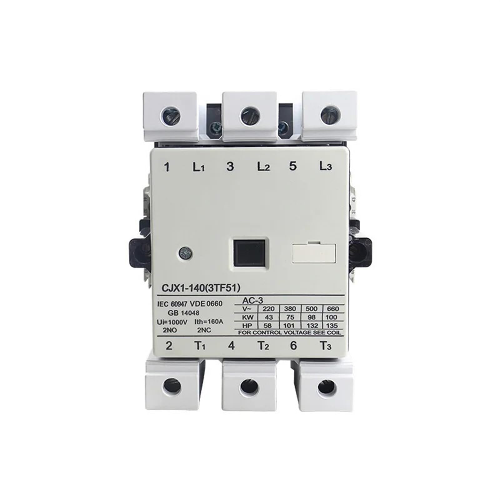 AVSBBYEPS 1PC CJX1-140A AC Contactor CJX1-140 Electric Magnetic 3Pole Motor Contactores 230V 2NO+2NC 1Pcs
