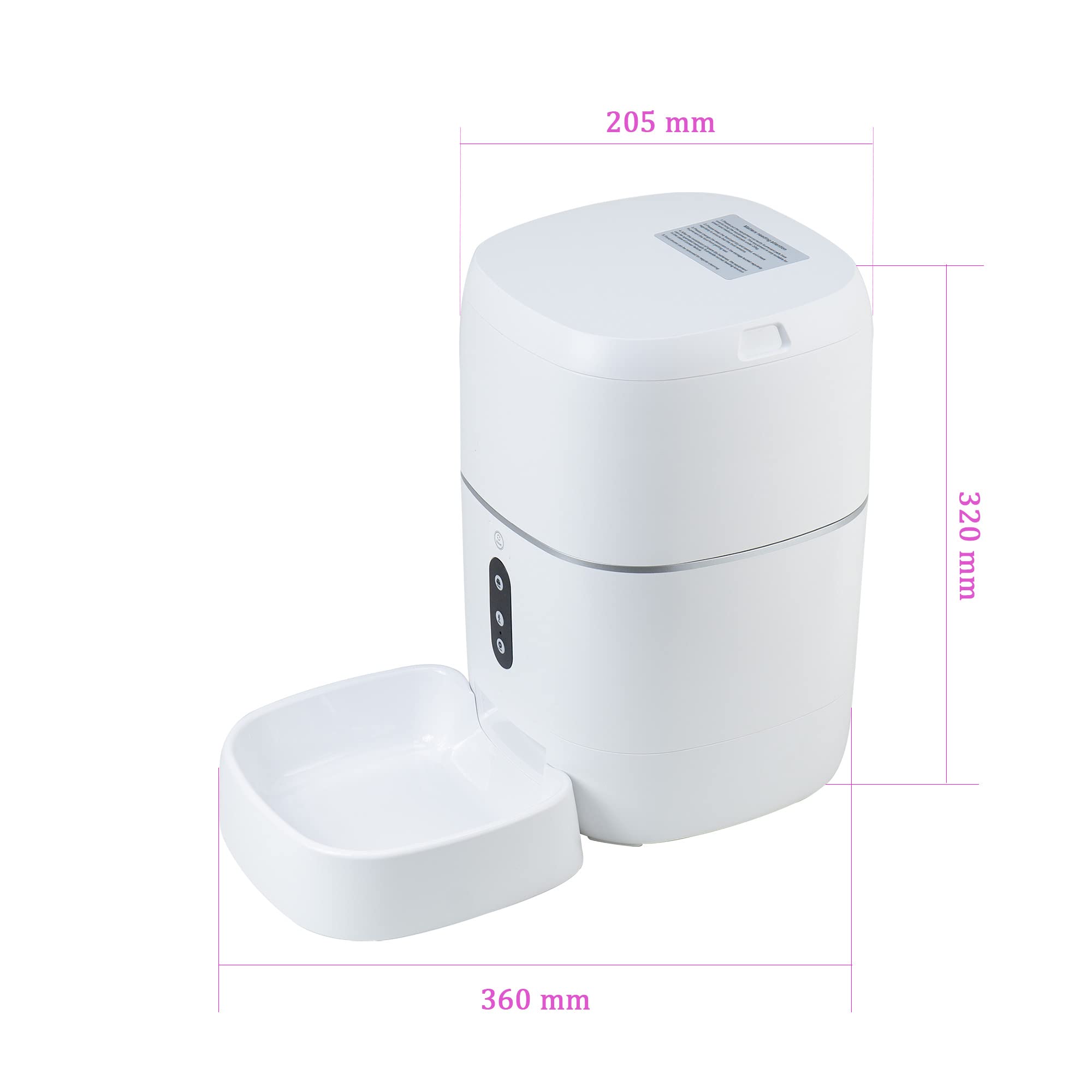Comedero automático PNI MyPet PT033PF para Mascotas, WiFi, 3 litros, programable Desde la aplicación dedicada Tuya Smart