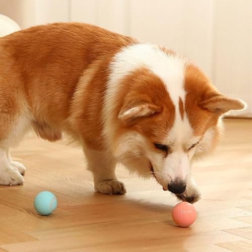 Bola Giratória Inteligente para Pet, Brinquedo Interativo com 2 Modos, Recarregável USB, Rosa