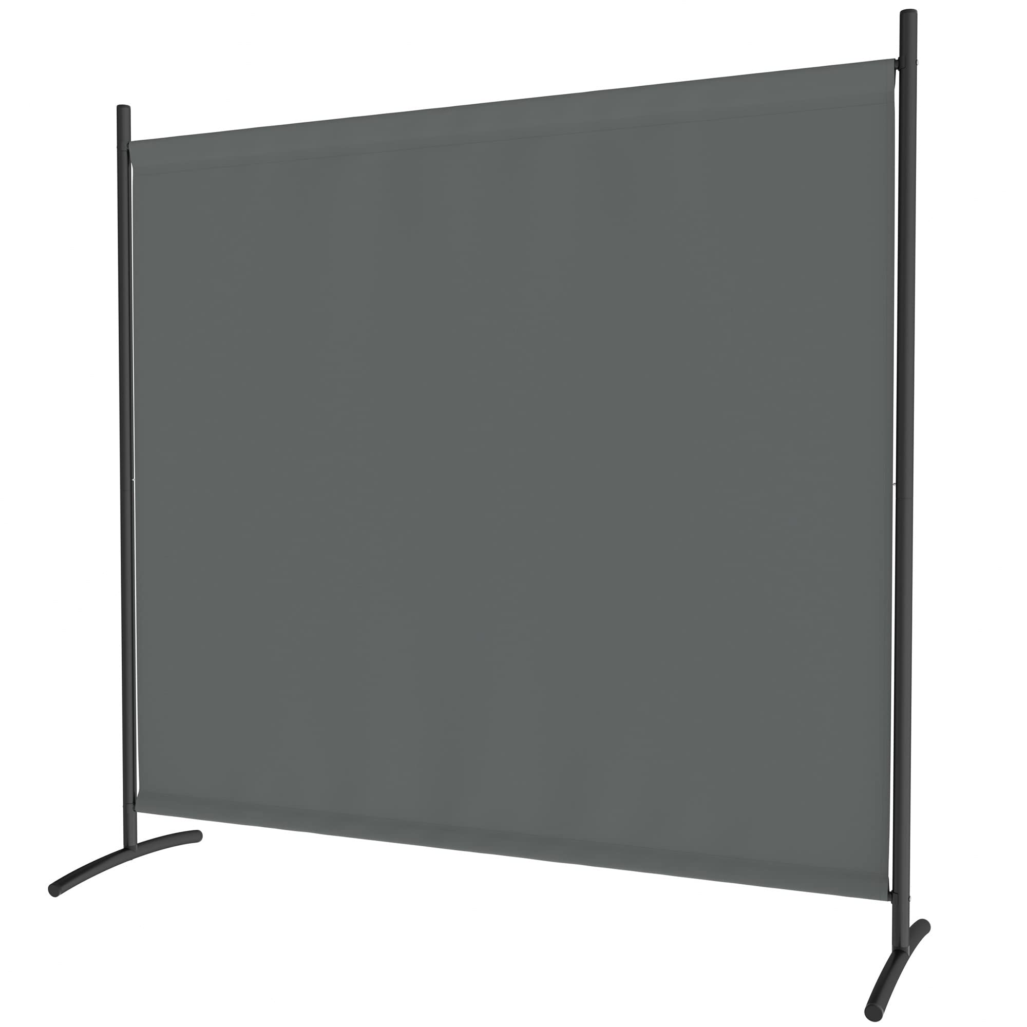 Morngardo Room Divider Privacy Screens Partitions Portable Separating Single Panel Wall Dividers for Home, School, Office, Bedroom, Church, Studio, Conference, Dorm Decor (Grey)