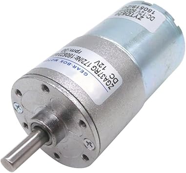Model Geared ZGA37RG ZYTD520 DC Motors, 12V 24V 10W 2/5/10/15/20/30/50/1000rpm, DC Gear Motor, Slow Speed Reversible Rotation Rotating Torque Size 1000rpm, Color 12V