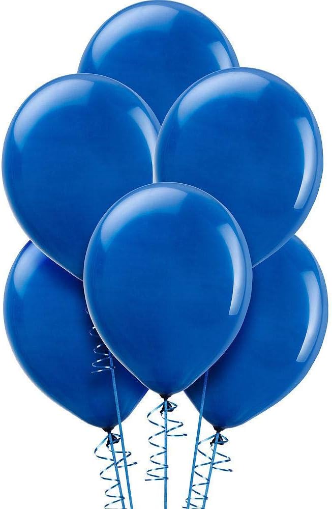 Rosymoment 12-Inch Metalic Latex Balloon 40 Pieces Pack Red Balloons for Birthday Party Wedding Anniversary Decorations, Color-Blue